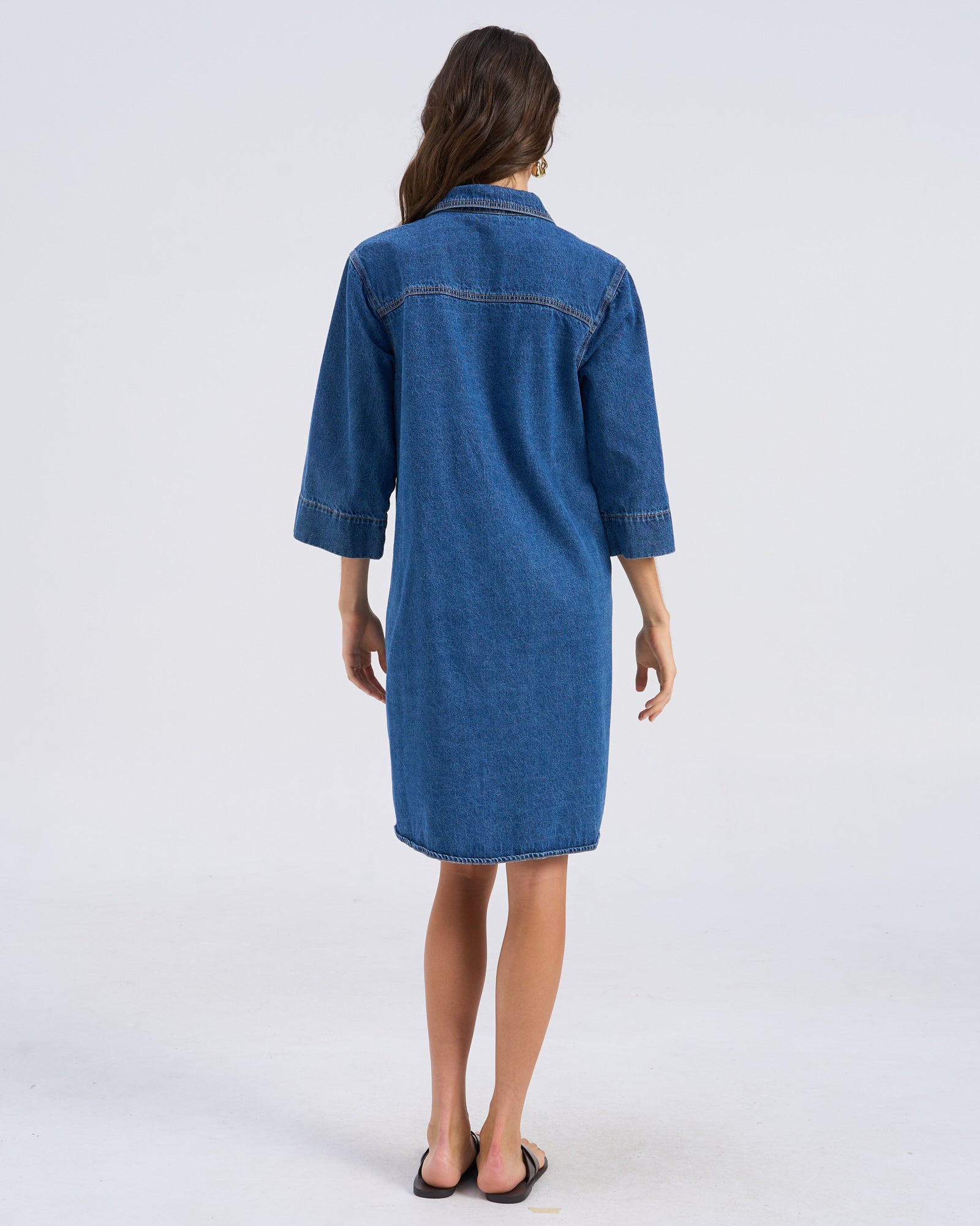 VMTOLKE DENIM SHIRT DRESS